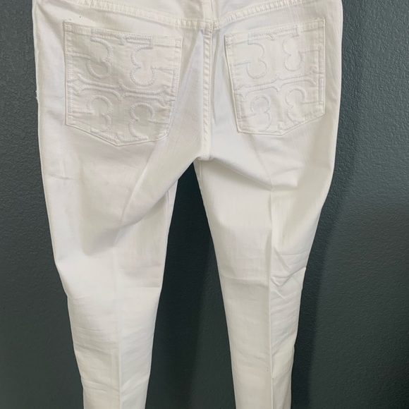 Tori Burch White Cropped Jean, size 27 - Picture 6 of 8